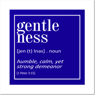 Gentleness - 1 Peter 2:15 - Bible Quotes Posters and Art